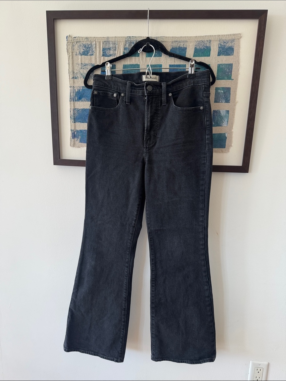 EUC Madewell Perfect Vintage Black Flare Jeans 28